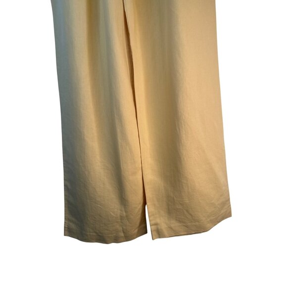 2/$30 ZARA XS Yellow High Rise Wide-Leg Linen & Cotton Blend Pants - Picture 15 of 16